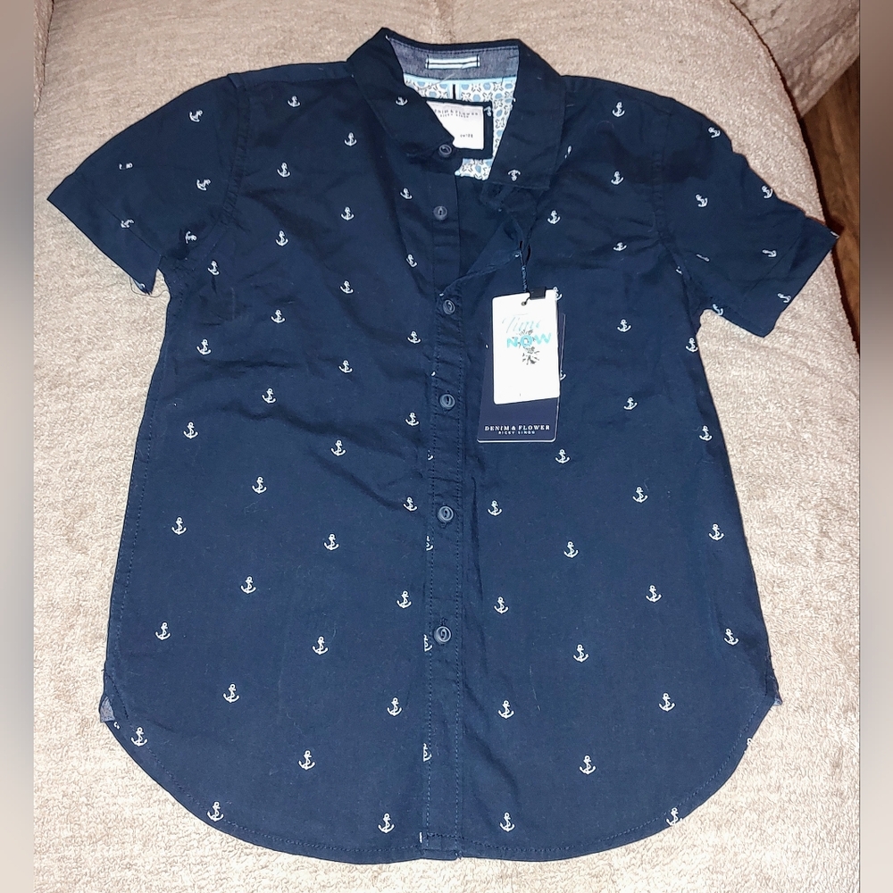✨NWT✨ Kids Dress Shirt with Anchors